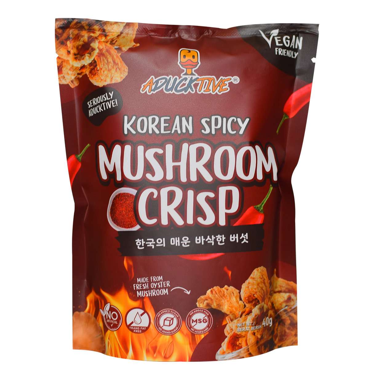 Aducktive Korean Spicy Flavor Mushroom Crisps
