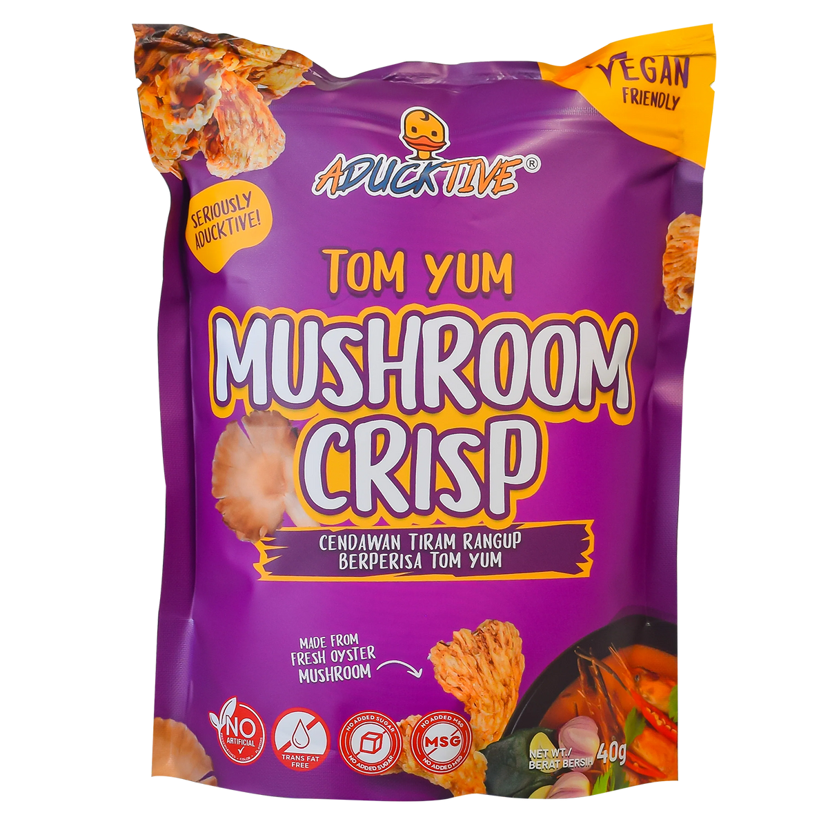 Aducktive Tom Yum Flavor Mushroom Crisps