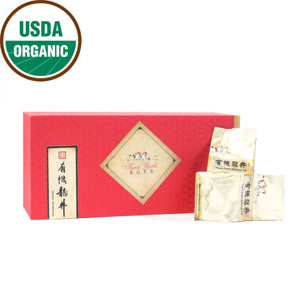 Organic Longjing  Green Tea Crimson GIFT BOX  (10g*20 packs)