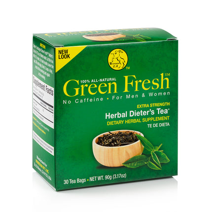 Green Fresh Extra Strength Herbal Dieters Tea 30 Tea Bags