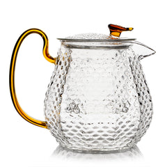 Jixiang Glass Corner Mouth Scale Pattern Pot 580ML