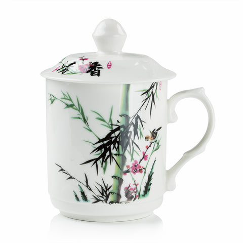 CHINOISERIE MUG WITH LID