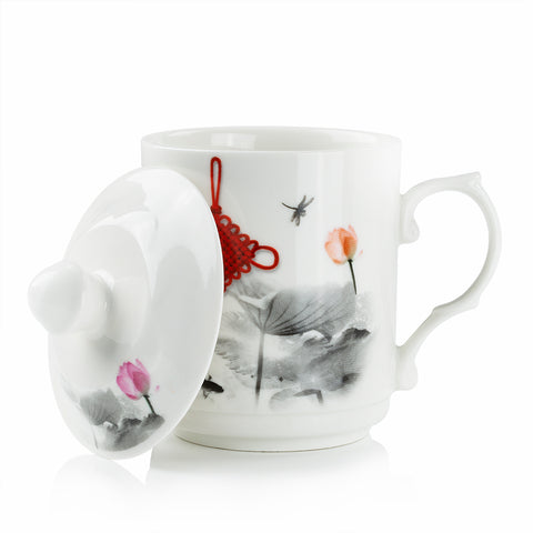CHINOISERIE MUG WITH LID