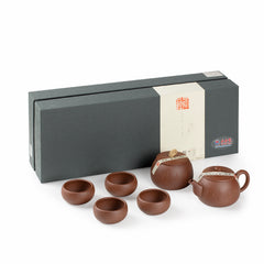 Yixing Hand-Made Purple Clay (Zi Sha) Tea Set Anxiang 6 Pieces