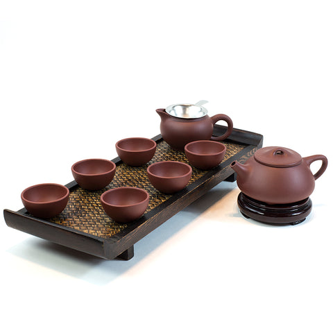 Yixing Purple Clay (Zi Sha) Tea Set 8 Pieces Shipiao